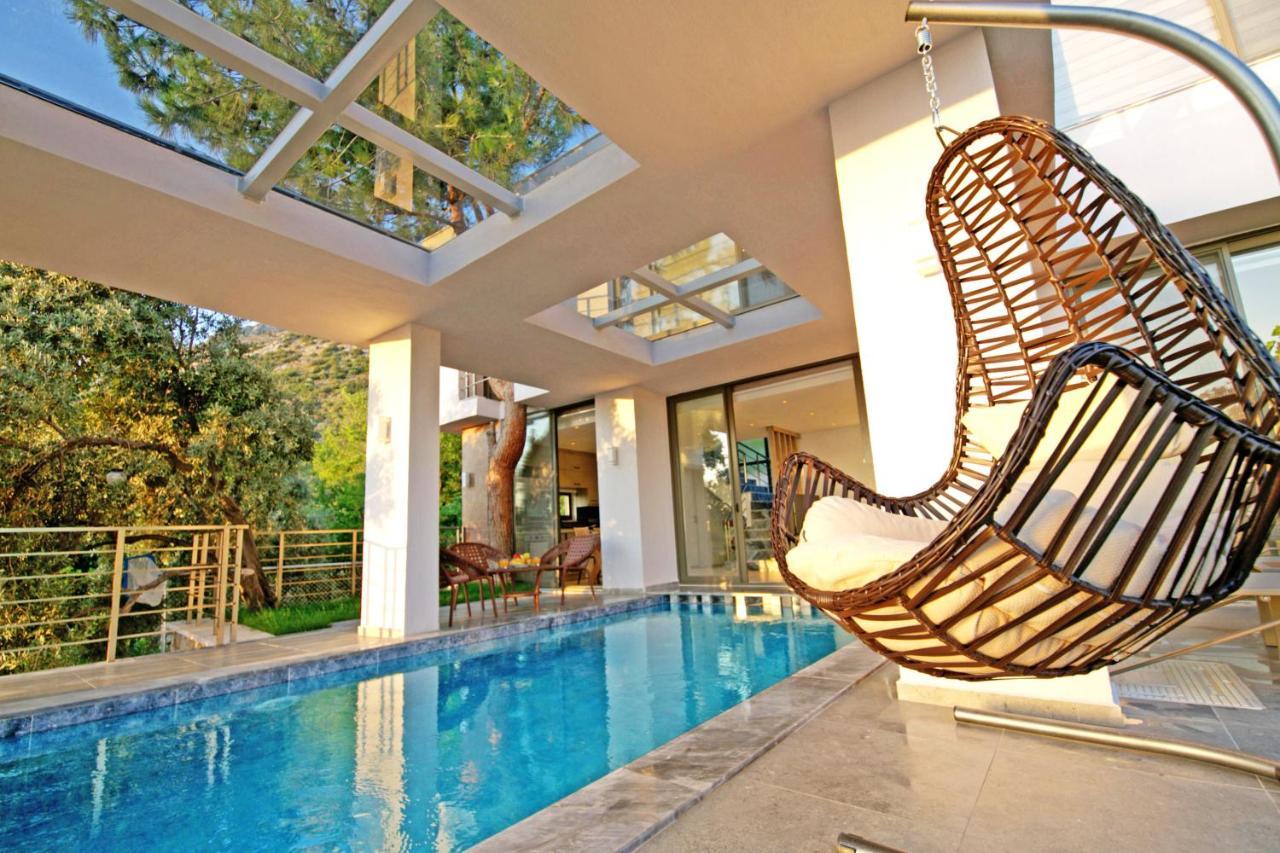 Villa With A Private Heated Pool, Jacuzzi, Overlooking Spectacular Views Of The Sea Kas Exterior photo